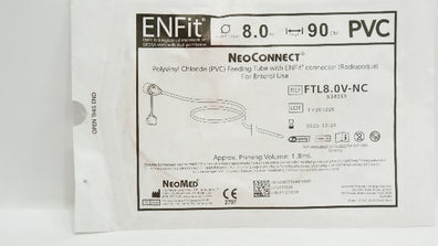 NeoMed FTL8.0V-NC EnFit NeoConnect, Polyvinyl Chloride 1.8mL Vol.  Approx.